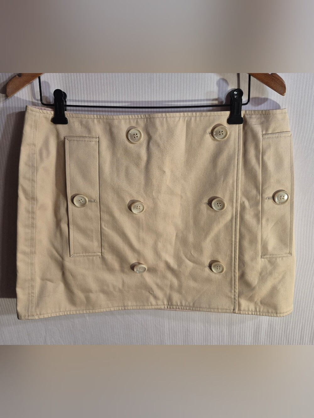 Burberry Double Breasted Mini Skirt